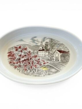 VTG Johnson Brothers Friendly Village Spring Oval Baking Dish Made in England